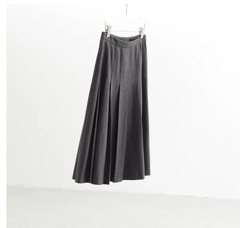 Damen Langer Plisseerock mit hohem Bund Nord Taschen