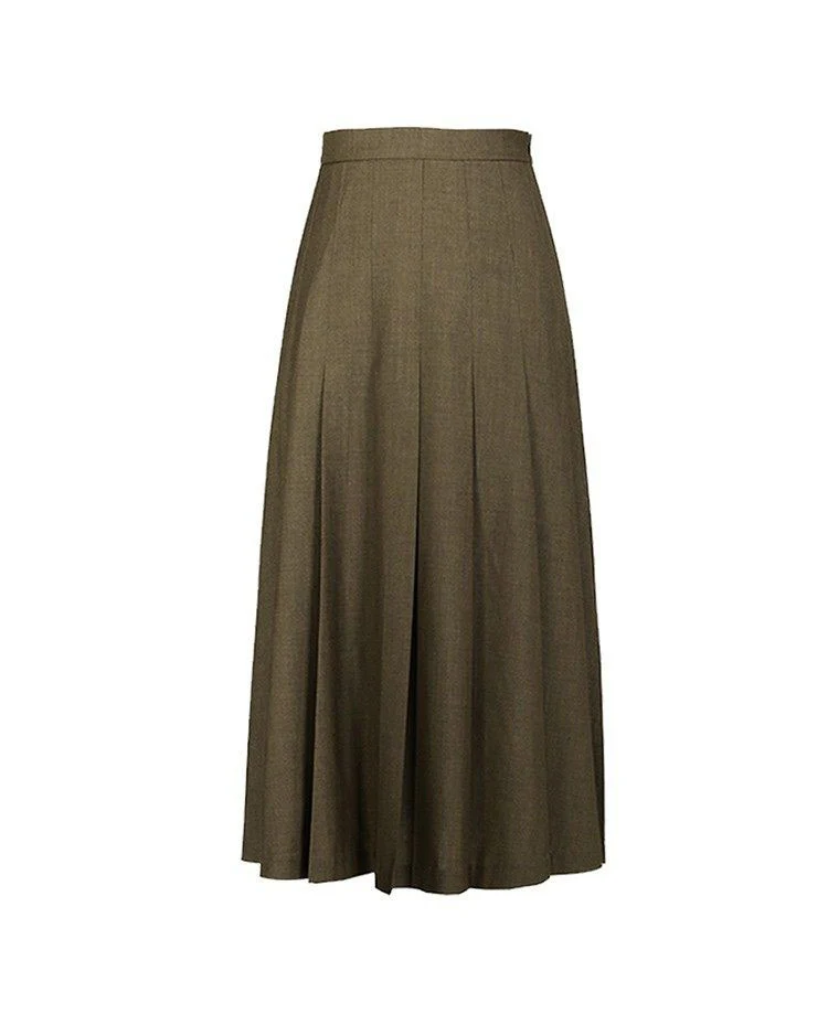 Damen Langer Plisseerock mit hohem Bund Nord Taschen