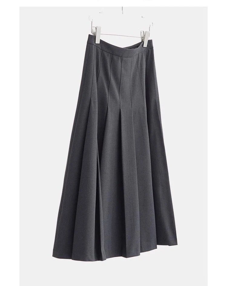 Damen Langer Plisseerock mit hohem Bund Nord Taschen