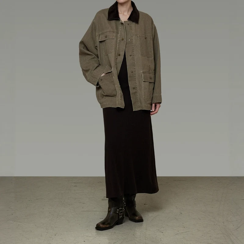 Damen lässige Utility-Jacke Nord Taschen