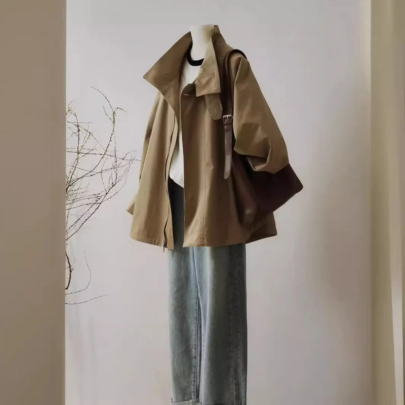 Damen Lässige, übergroße Utility-Jacke Nord Taschen