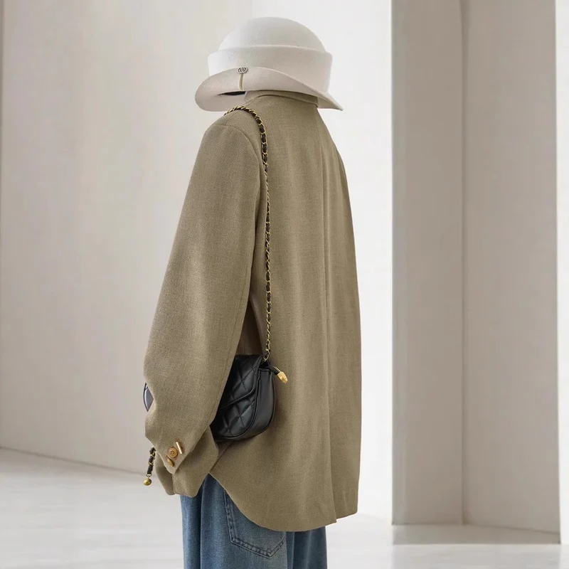 Damen Klassischer Wollblazer Nord Taschen