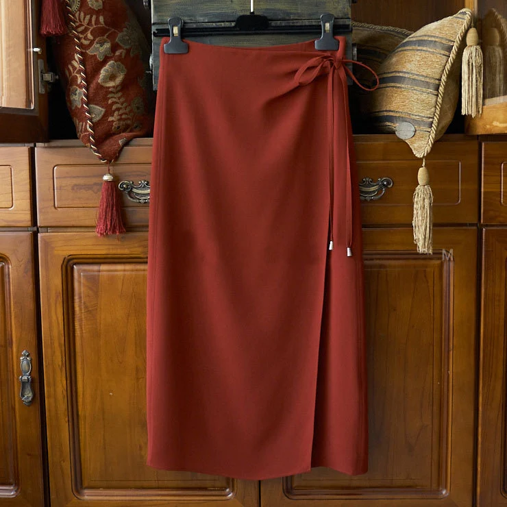 Damen Eleganter Wickelrock aus hochwertigem Stoff Nord Taschen