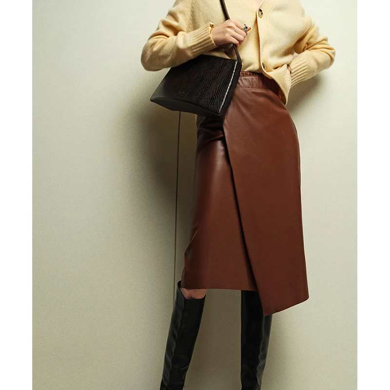 Damen Eleganter Wickelrock aus hochwertigem Material Nord Taschen