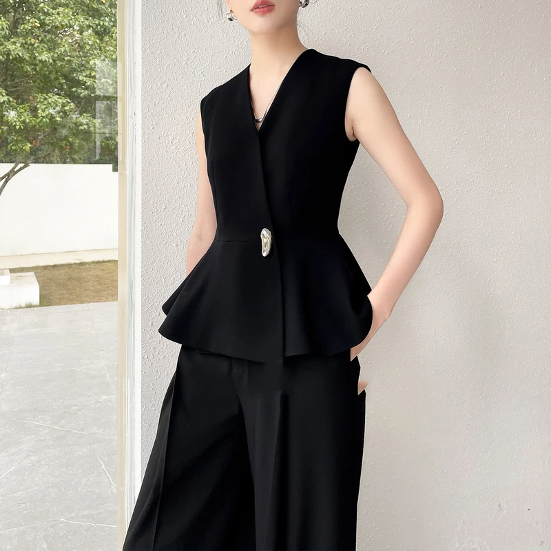 Damen Eleganter Wickelblazer mit Peplum-Design Nord Taschen