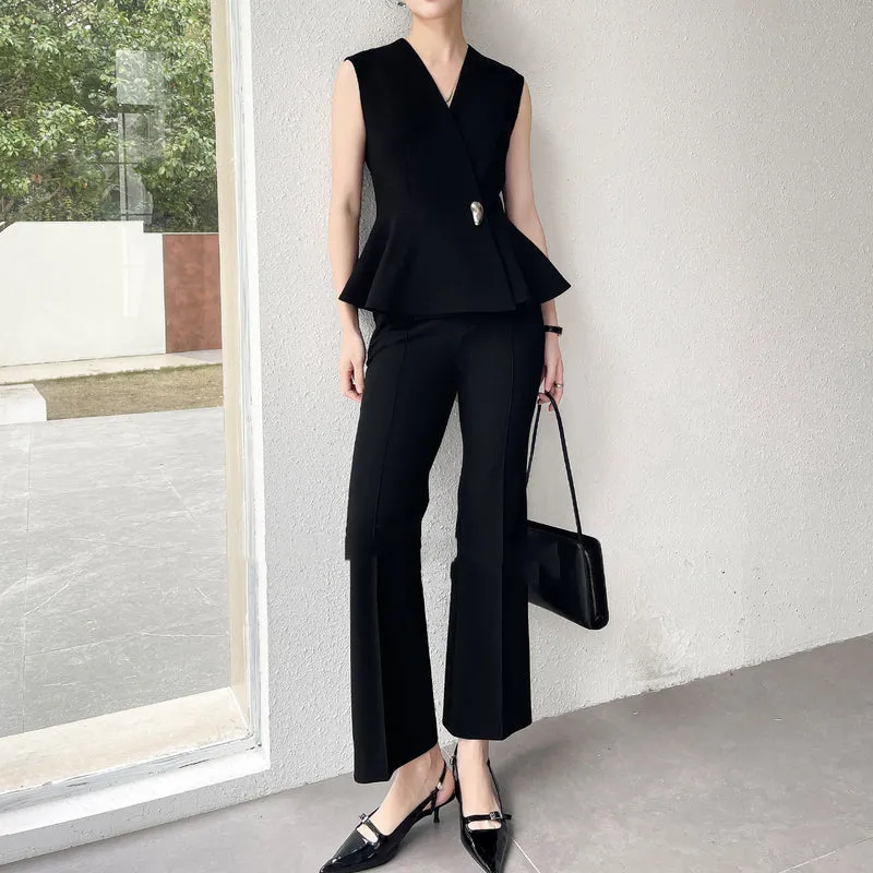 Damen Eleganter Wickelblazer mit Peplum-Design Nord Taschen