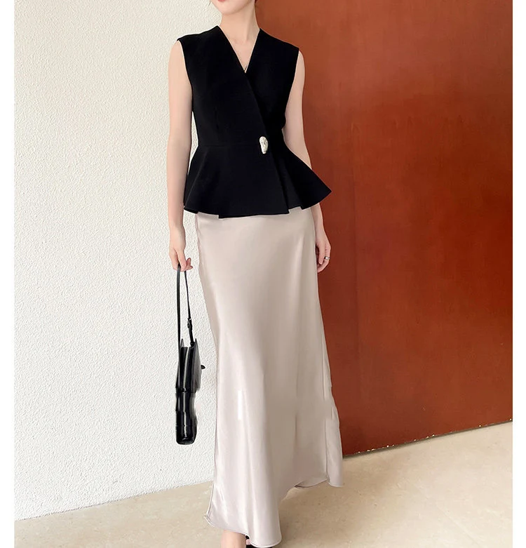 Damen Eleganter Wickelblazer mit Peplum-Design Nord Taschen