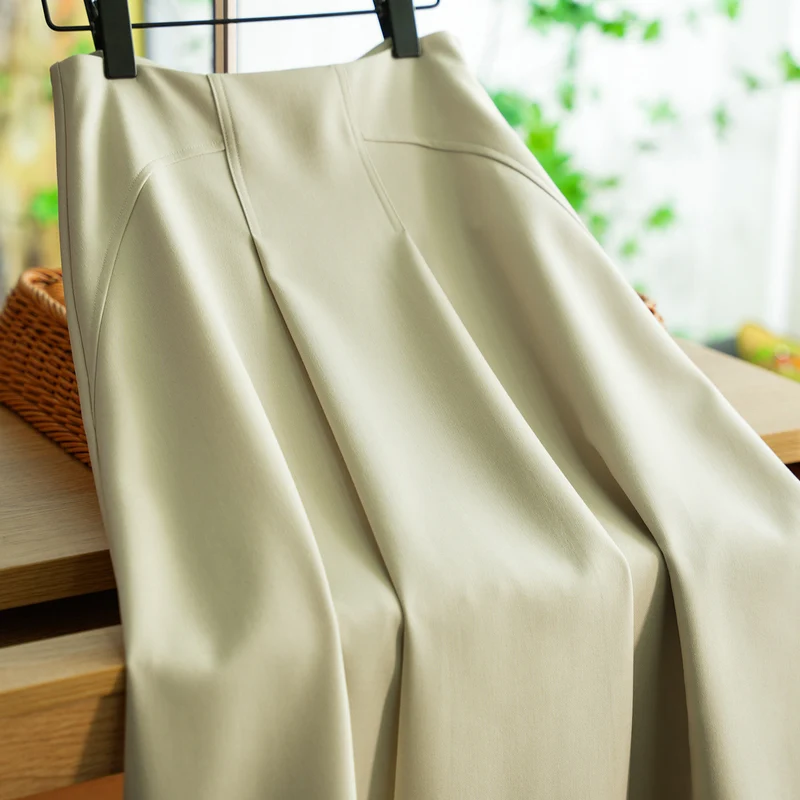 Damen Eleganter, weit geschnittener Maxirock Nord Taschen