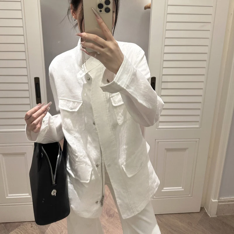Damen Lässige Übergangsjacke mit praktischen Taschen Nord Taschen