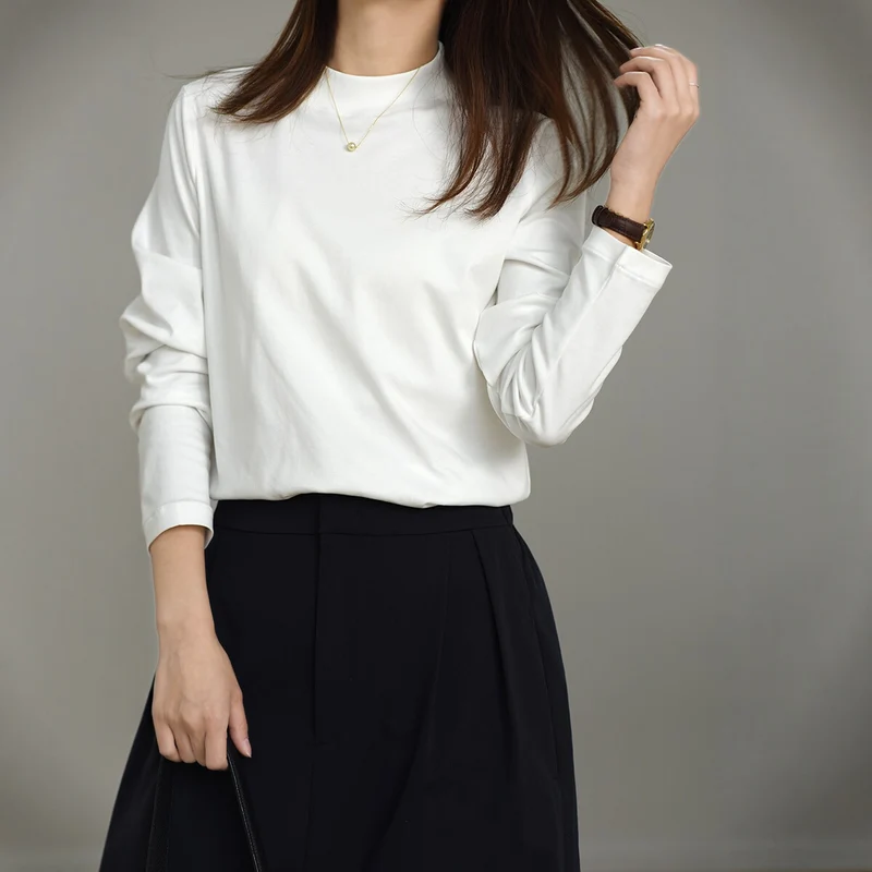 Damen Hochwertiges Longsleeve T-Shirt Nord Taschen