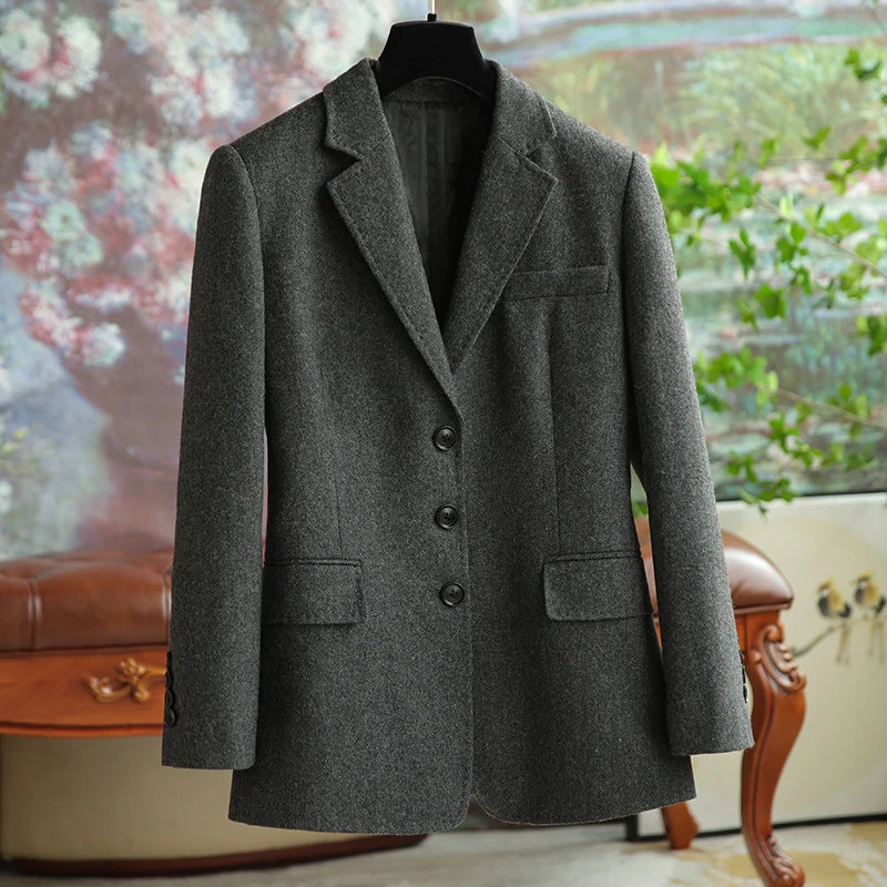 Damen Eleganter und stilvoller Wollblazer Nord Taschen
