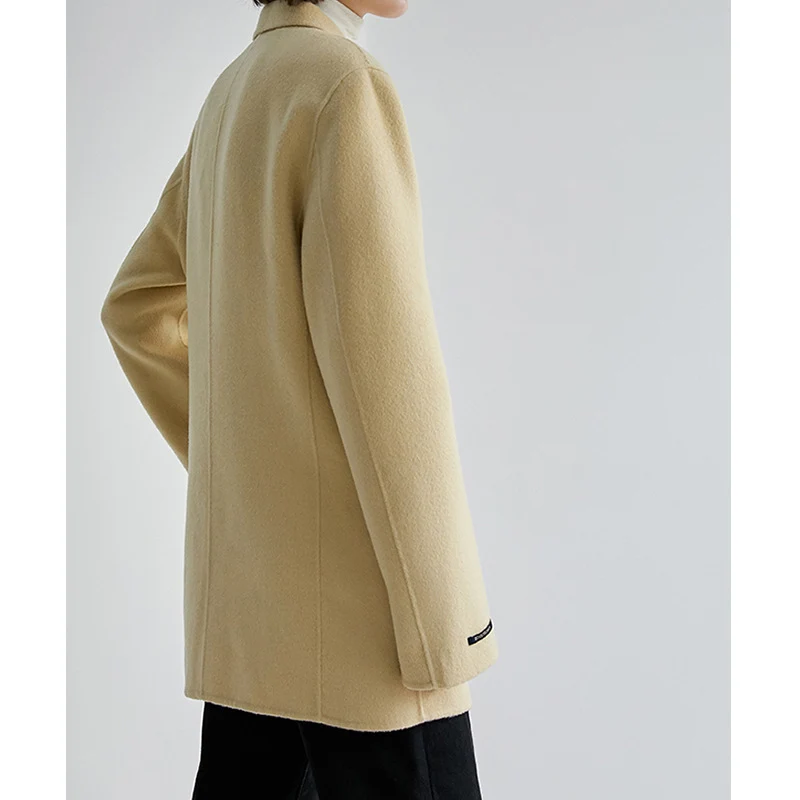 Damen Eleganter Oversized Blazer mit doppeltbreiter Knopfleiste Nord Taschen