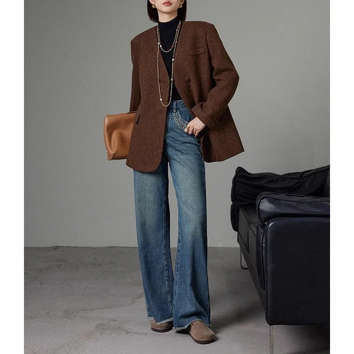 Damen Eleganter oversized Blazer Nord Taschen