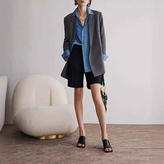 Damen Eleganter Oversized-Blazer Nord Taschen