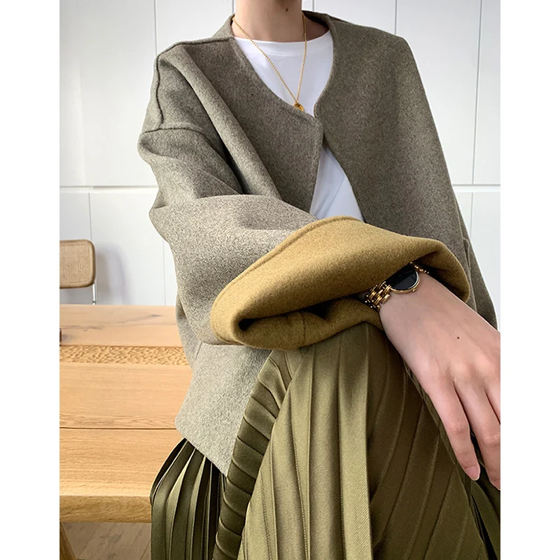 Damen Gemütliche und elegante Oversized-Jacke Nord Taschen