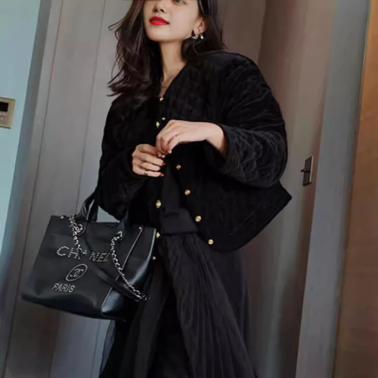 Damen Gemusterte Steppjacke Nord Taschen