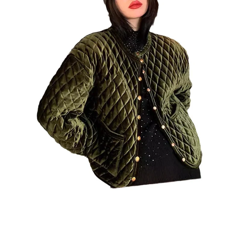 Damen Gemusterte Steppjacke Nord Taschen
