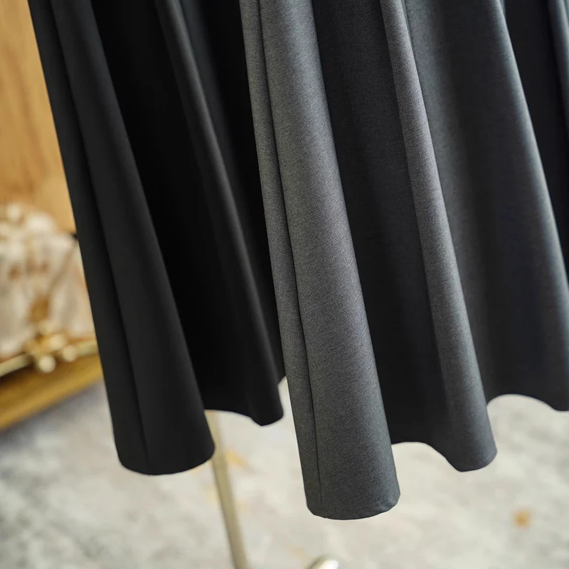 Damen Eleganter Midirock mit Taillengürtel Nord Taschen