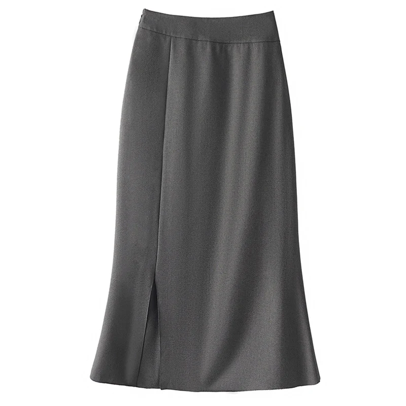 Damen Eleganter Midirock mit seitlichem Schlitz Nord Taschen