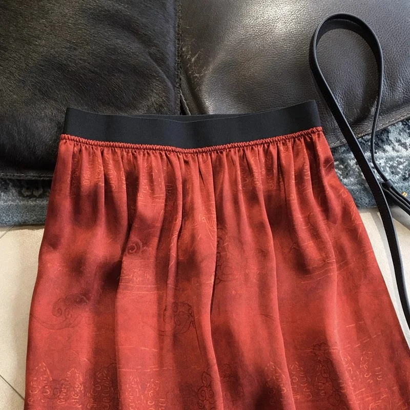Damen Eleganter Midirock mit schwingendem Saum Nord Taschen