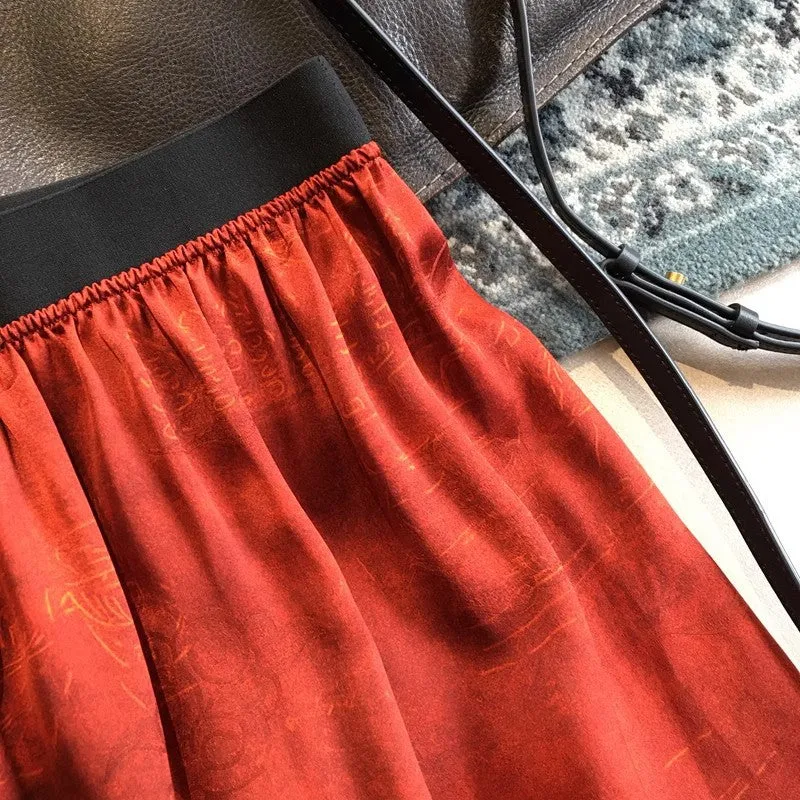 Damen Eleganter Midirock mit schwingendem Saum Nord Taschen