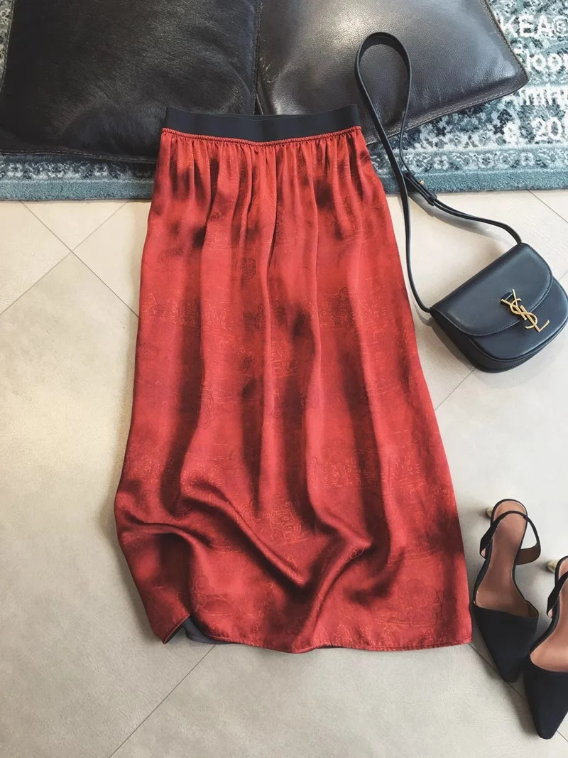 Damen Eleganter Midirock mit schwingendem Saum Nord Taschen
