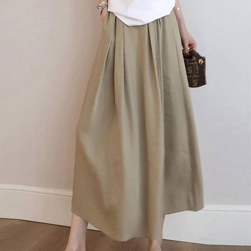 Damen Eleganter Midirock mit schmeichelndem Faltenwurf Nord Taschen