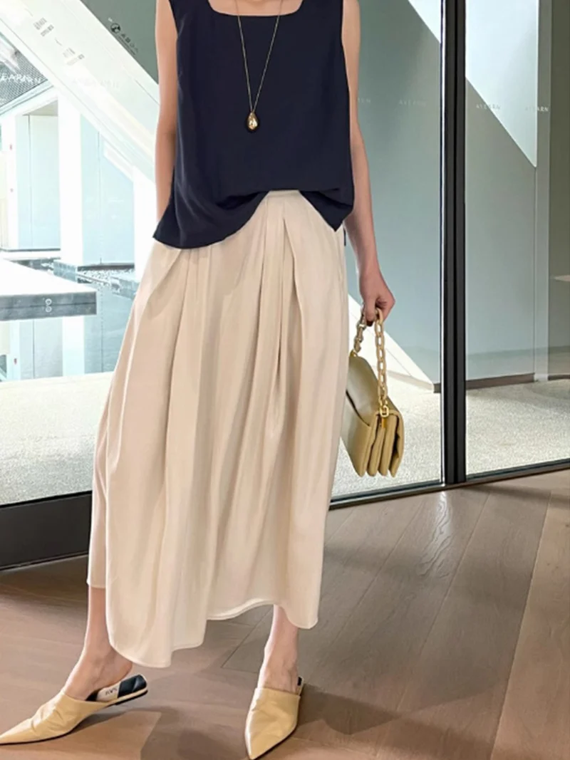 Damen Eleganter Midirock mit schmeichelndem Faltenwurf Nord Taschen