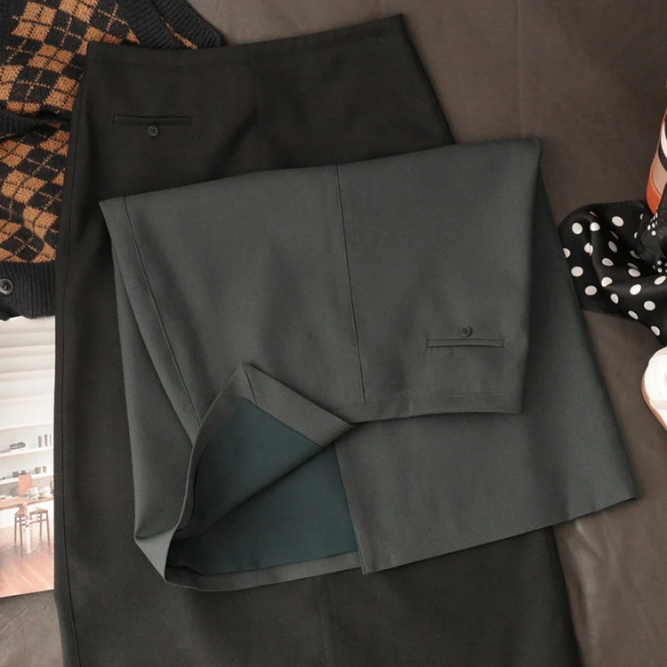 Damen Eleganter Midirock mit schicker Schlitzdetail Nord Taschen