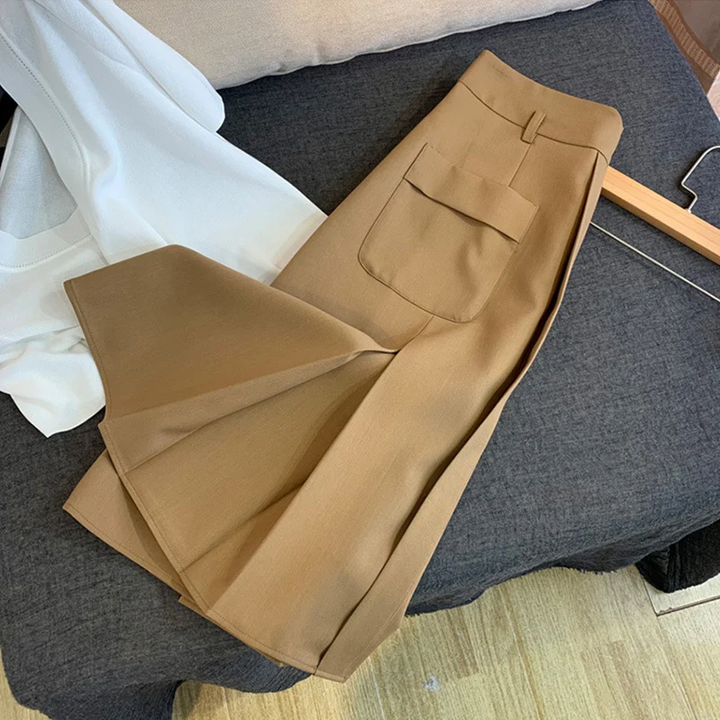 Damen Eleganter Midirock mit praktischen Taschen Nord Taschen