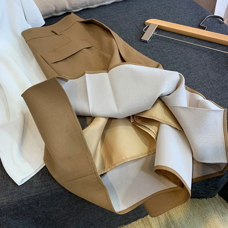 Damen Eleganter Midirock mit praktischen Taschen Nord Taschen