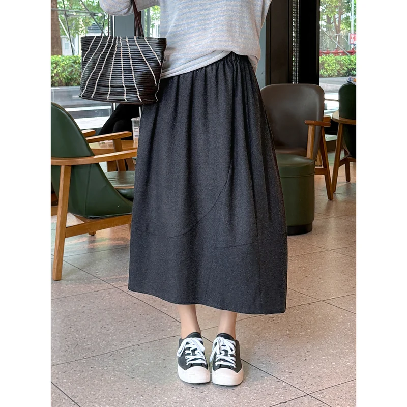 Damen Eleganter Midirock mit lässigem Schnitt Nord Taschen