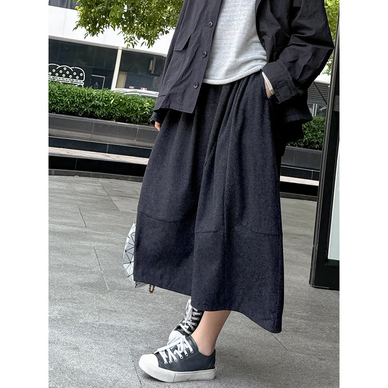 Damen Eleganter Midirock mit lässigem Schnitt Nord Taschen