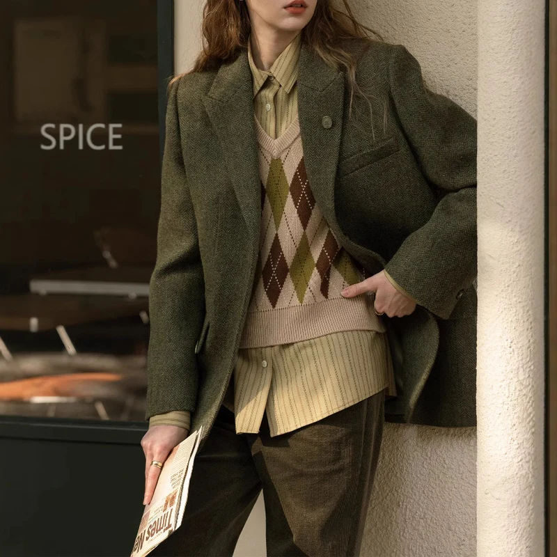 Damen Eleganter und moderner Wollblazer Nord Taschen