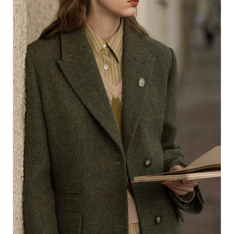 Damen Eleganter und moderner Wollblazer Nord Taschen
