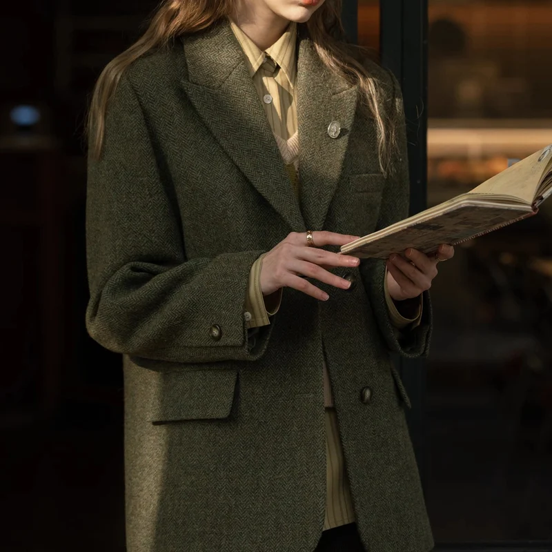 Damen Eleganter und moderner Wollblazer Nord Taschen