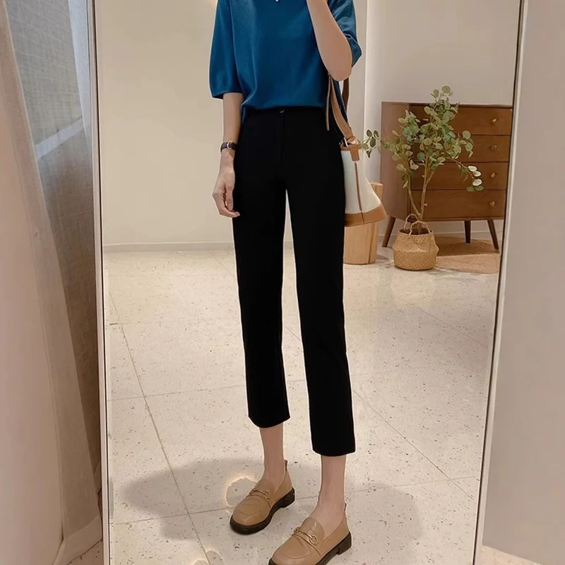 Damen Figurbetonte Stoffhose Nord Taschen