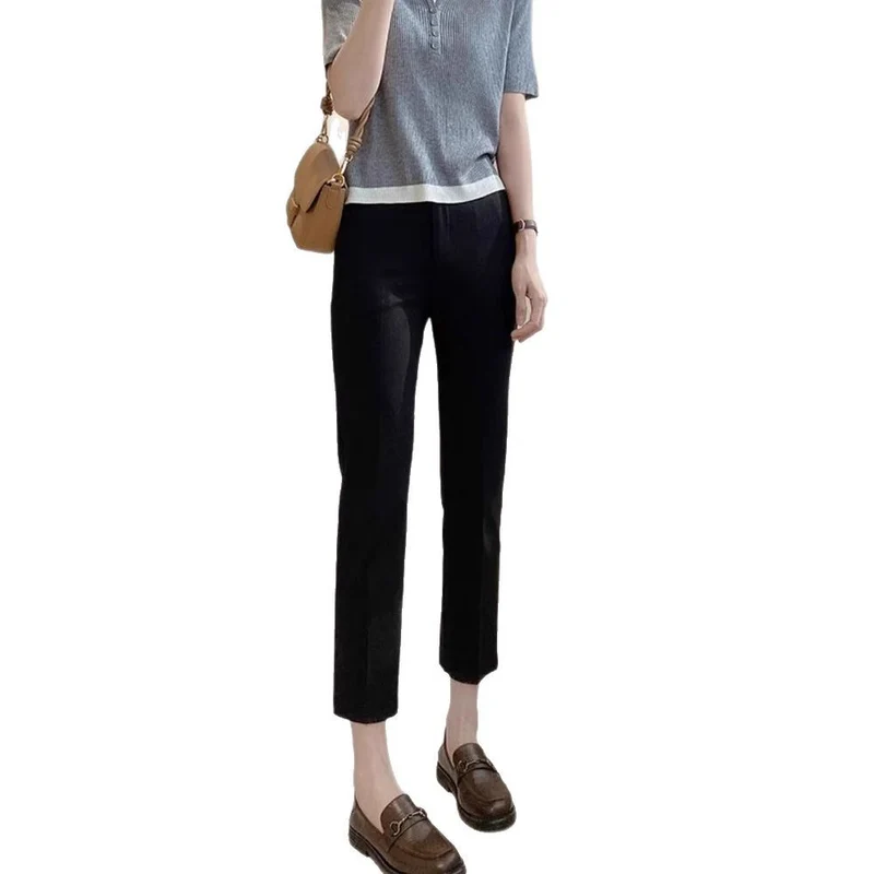 Damen Figurbetonte Stoffhose Nord Taschen