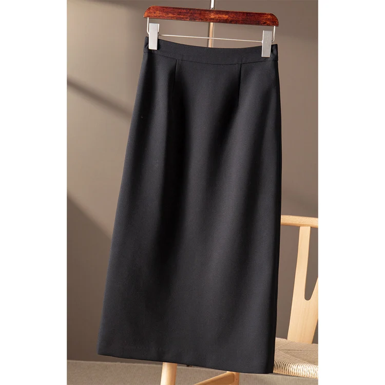Damen Eleganter Midirock mit hoher Taille Nord Taschen