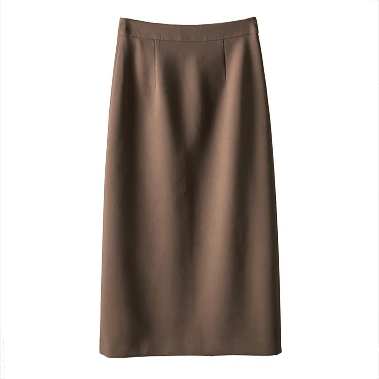Damen Eleganter Midirock mit hoher Taille Nord Taschen