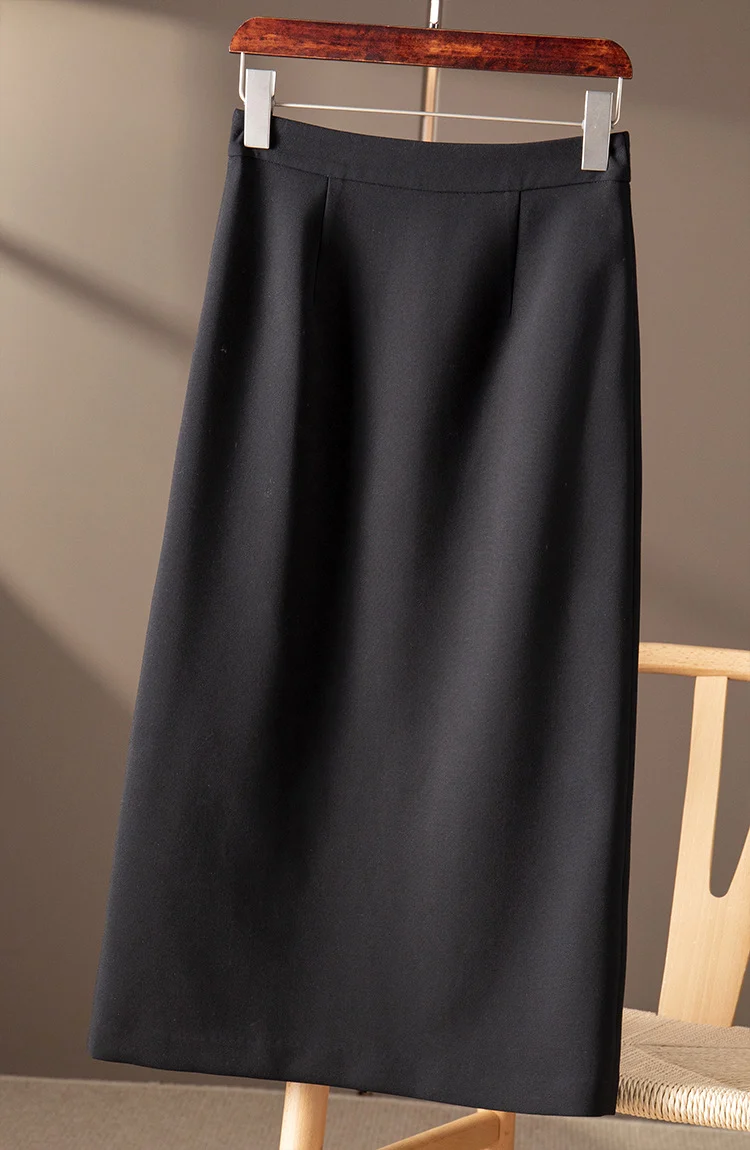 Damen Eleganter Midirock mit hoher Taille Nord Taschen