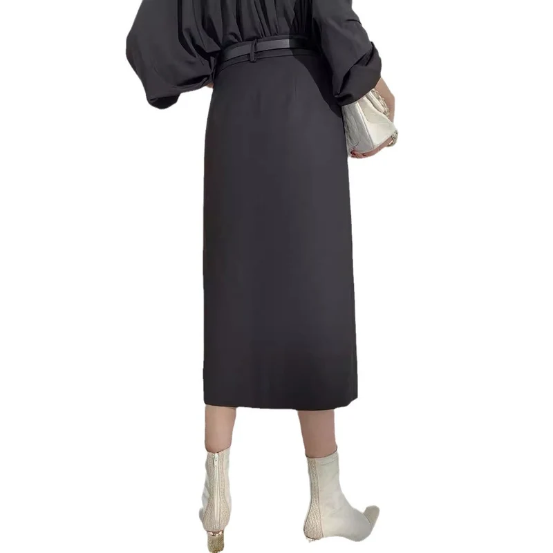 Damen Eleganter Midirock mit hohem Bund Nord Taschen