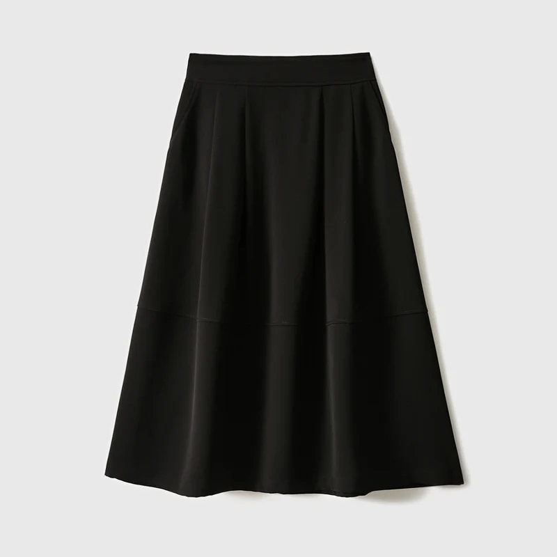 Damen Eleganter Midirock mit Falten und hohem Bund Nord Taschen
