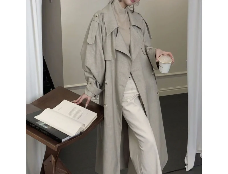 Damen Elegante und lässige Übergangsjacke mit kontrastierenden Ärmeln Nord Taschen