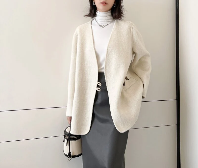 Damen Elegante und lässige Strickjacke Nord Taschen