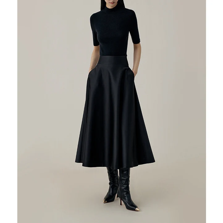 Damen Eleganter und fließender Midi-Rock Nord Taschen