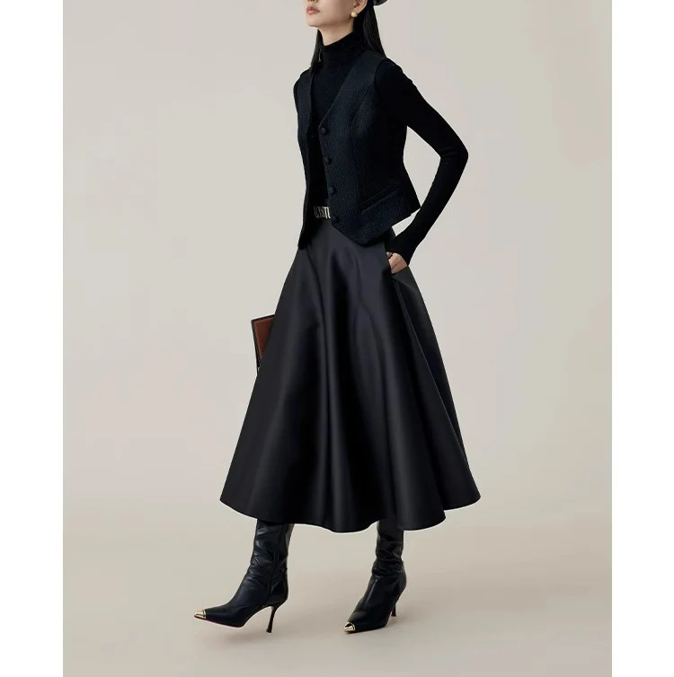 Damen Eleganter und fließender Midi-Rock Nord Taschen