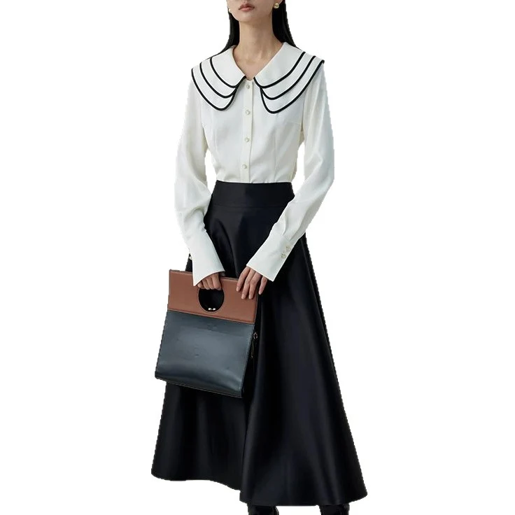 Damen Eleganter und fließender Midi-Rock Nord Taschen