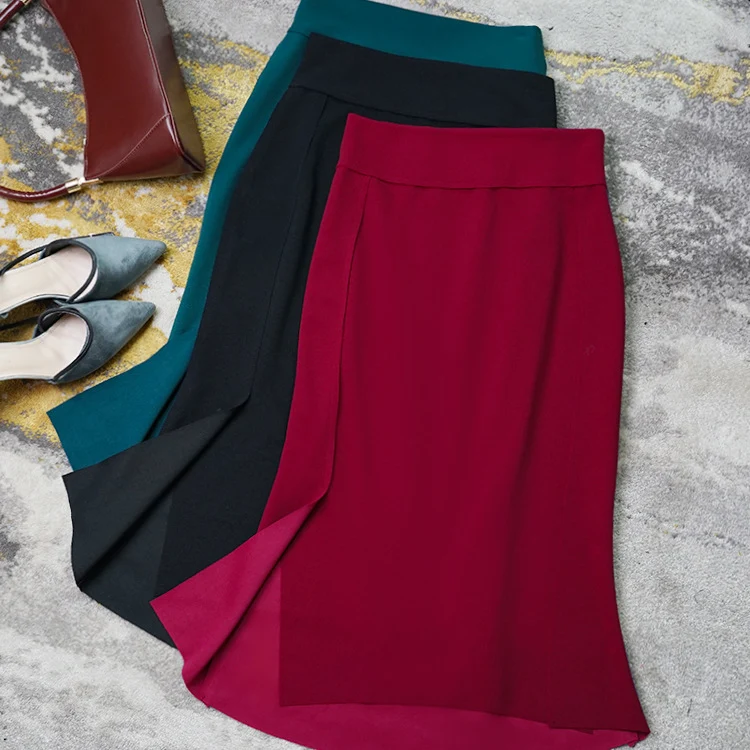 Damen Eleganter und figurbetonter Midirock Nord Taschen