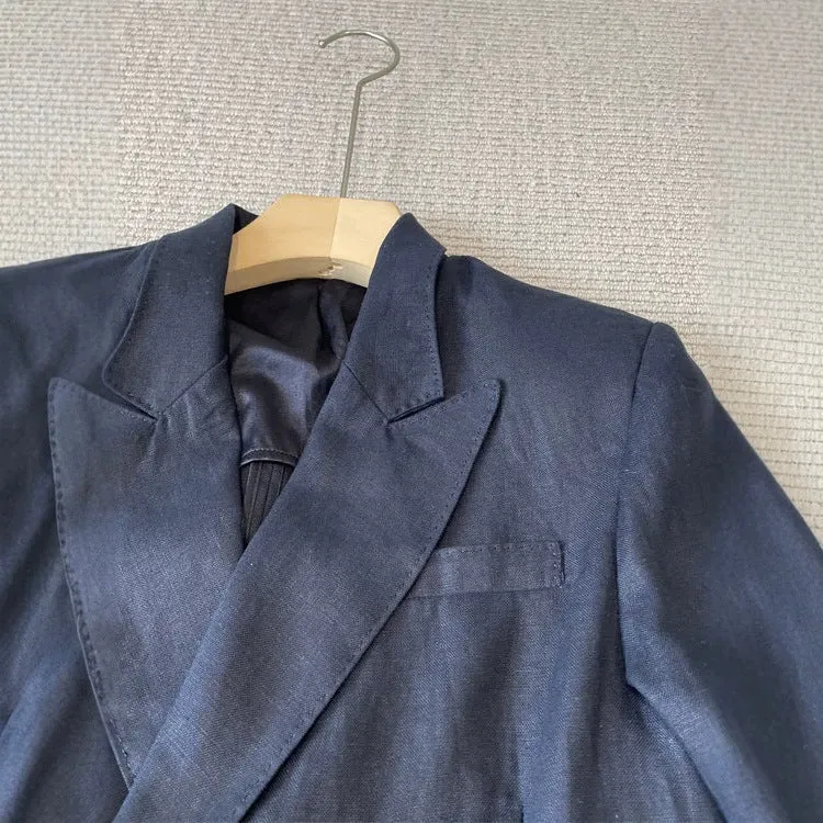 Damen Eleganter Doppelreiher Blazer mit Schmuckknöpfen Nord Taschen